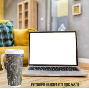 Caneca De Café Latte Mármore Padrão