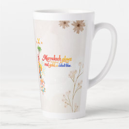 Caneca De Café Latte Marrakech Glows – Vibrante Camiseta de Arte Marroq