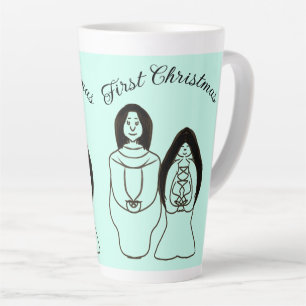 Caneca De Café Latte Mary e Joseph Primeiro Natal