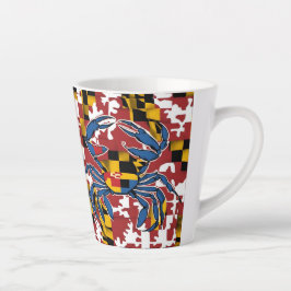 Caneca De Café Latte Maryland Blue Crab