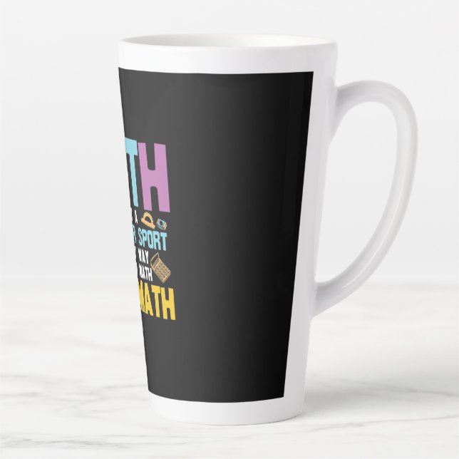 Caneca De Café Latte Matemática De Professores De Matemática Não É Um E (Direita)