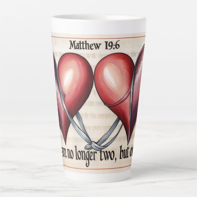 Caneca De Café Latte Mateus 19:6 (Frente)