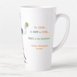 Caneca De Café Latte 'Maury' - Pickleball Latte Mug (Shakespeare Rev.)