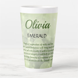 Caneca De Café Latte May Birthstone Emerald design