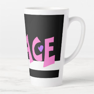 Caneca De Café Latte MAZIPOODLES Paz Rosa