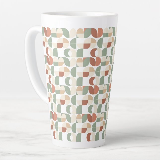 Caneca De Café Latte Meados do Século  (Ângulo esquerdo)