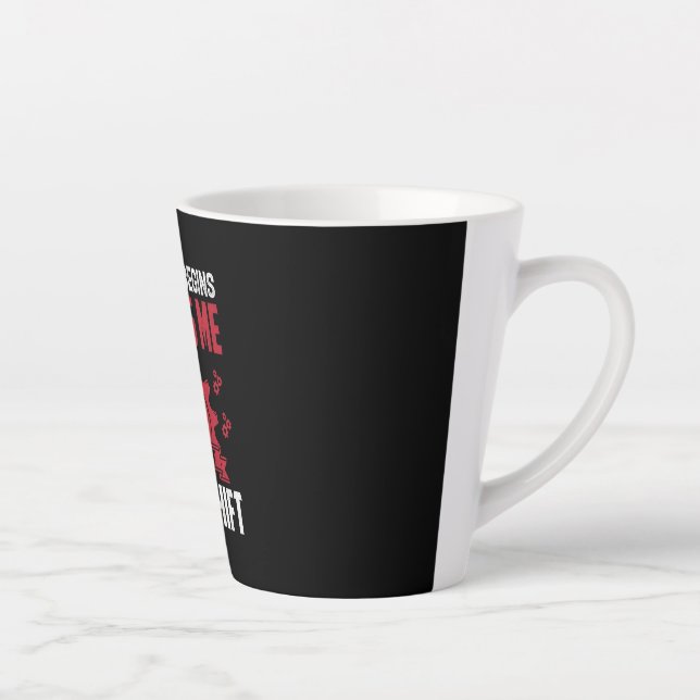 Caneca De Café Latte Mecânica Quando A Vida Começa A Me Passar (Direita)