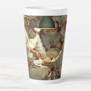 Caneca De Café Latte Medicina Antiga, Médicos Realizando Cirurgia na Sa