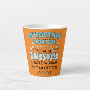 Caneca De Café Latte Médico Osteopático Dão Engraçado Milagre