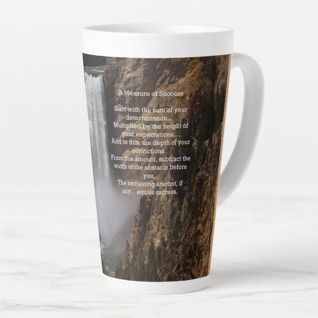 Caneca De Café Latte Medida de sucesso (Ângulo direito)