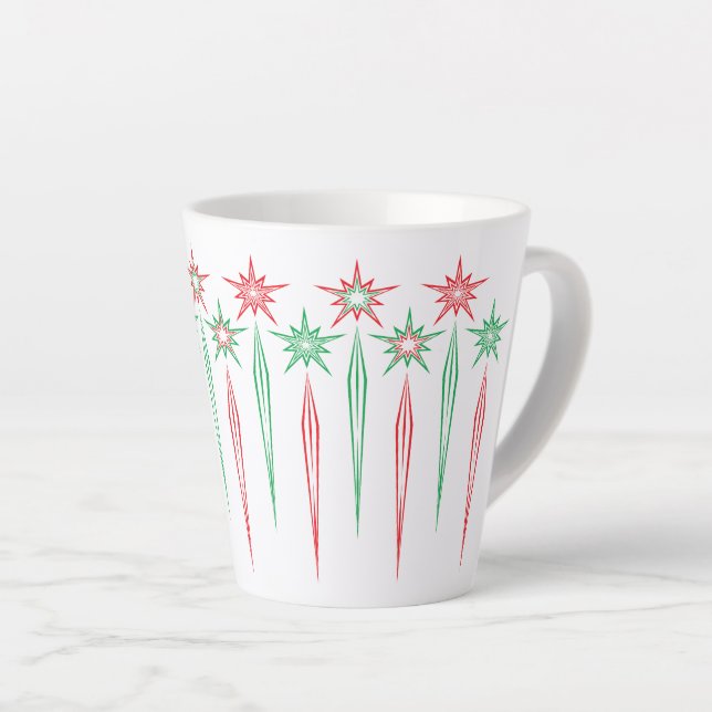 Caneca De Café Latte Médio Mod Icicles Latte Mug (Ângulo direito)