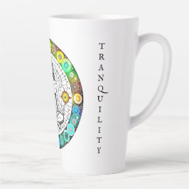 Caneca De Café Latte Meditação Pacífica Tranquilidade e Serenidade