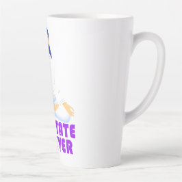 Caneca De Café Latte Meditar para sempre