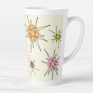 Caneca De Café Latte Meio século Franciscan Starburst 7