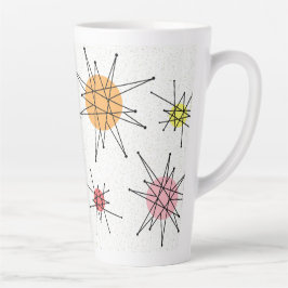 Caneca De Café Latte Meio século Franciscan Starburst 8