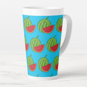 Caneca De Café Latte Melancia e Fatia