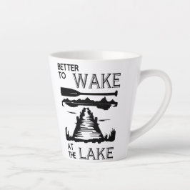 Caneca De Café Latte Melhor Acordar no Lago Café Mug