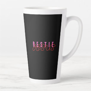 Caneca De Café Latte Melhor Amigo Jesus Preto
