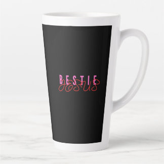 Caneca De Café Latte Melhor Amigo Jesus Preto