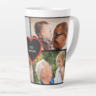 Caneca De Café Latte Melhor Avô 4 Fotos