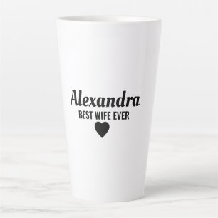 Caneca De Café Latte Melhor Esposa