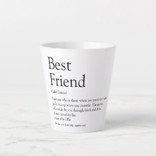 Caneca De Café Latte Melhor Frio de Definição Bestie BFF do Amigo