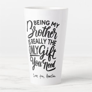 Caneca De Café Latte Melhor Irmão do Mundo presente engraçado para cu