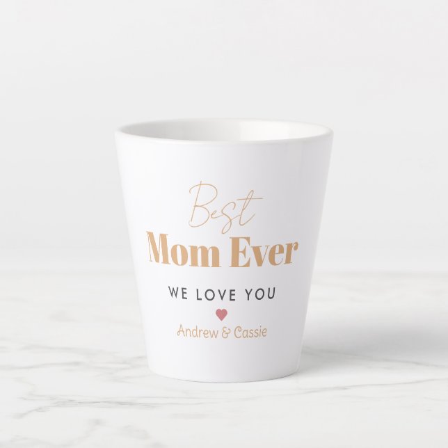 Caneca De Café Latte Melhor mãe de sempre (Frente)