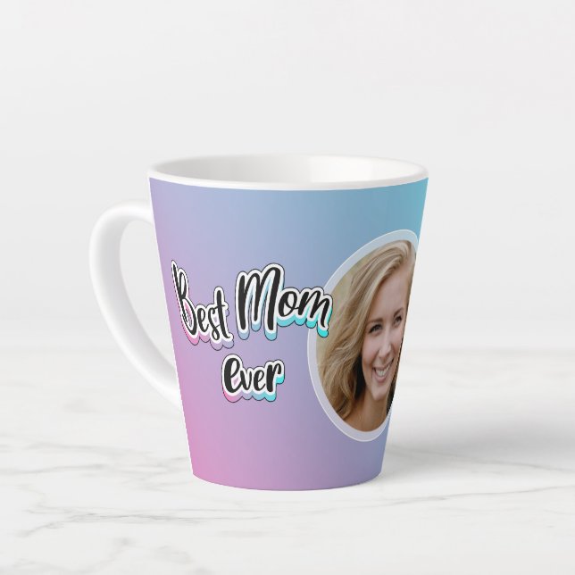 Caneca De Café Latte Melhor mãe de sempre (Ângulo esquerdo)
