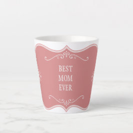 CANECA DE CAFÉ LATTE MELHOR MÃE DE TODOS OS TEMPOS!PINK FOSCO DE IMAGEM