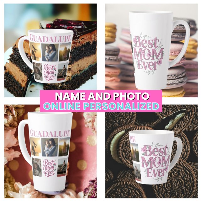 Caneca De Café Latte Melhor Mãe de Todos Presente do Dia das Mães  (Best Mom Ever Mother's Day Keepsake Latte Mug
)