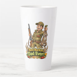 Caneca De Café Latte Melhor pai caçador de todos os tempos, ideia de pr