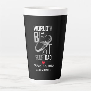 Caneca De Café Latte Melhor Pai de Golfe do Mundo - Presente Engraçado 