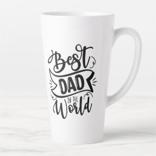 Caneca De Café Latte Melhor Pai de Tipografia no Mundo