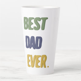 Caneca De Café Latte Melhor Pai do Mundo Feliz Dia dos Pais Feliz Anive
