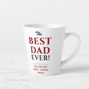 Caneca De Café Latte Melhor Pai do Mundo Moderno Dia dos Pais