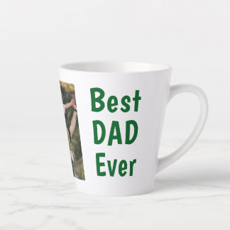 Caneca De Café Latte Melhor pai do mundo moderno foto verde Dia dos Pai
