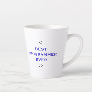 Caneca De Café Latte Melhor Programador de Todos os Tempos - Presente d