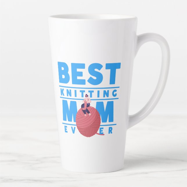 Caneca De Café Latte Melhor tricotar Mamãe, Matando Mamãe (Direita)