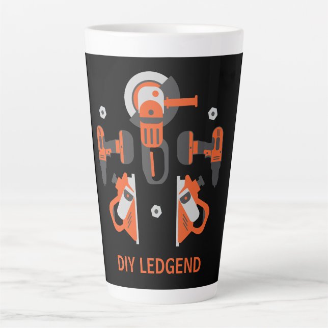 Caneca De Café Latte Melhoramento do lar (Frente)