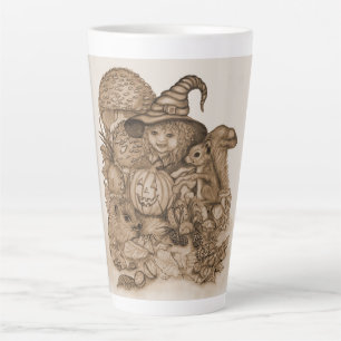 Caneca De Café Latte Melhores Desejos para uma Feliz Ação de Graças