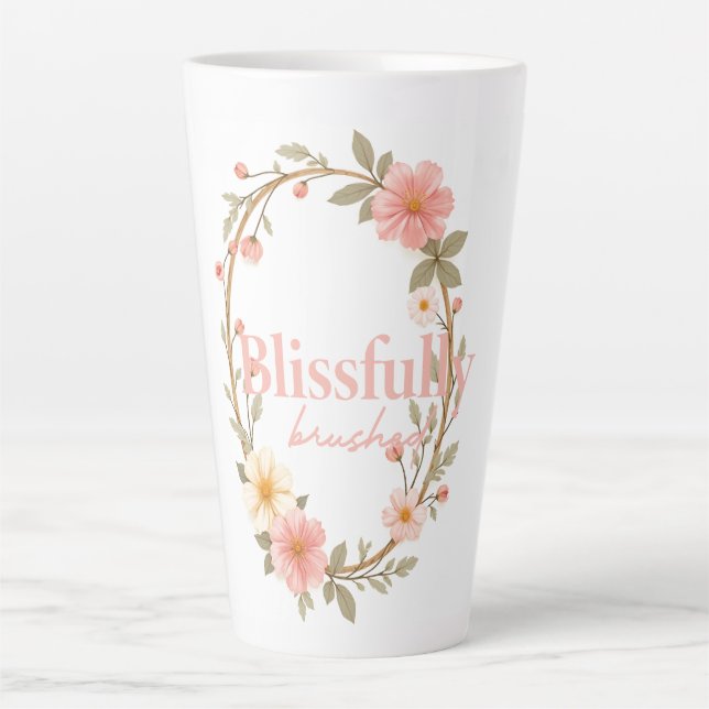 Caneca De Café Latte Mellow Blooms (Frente)