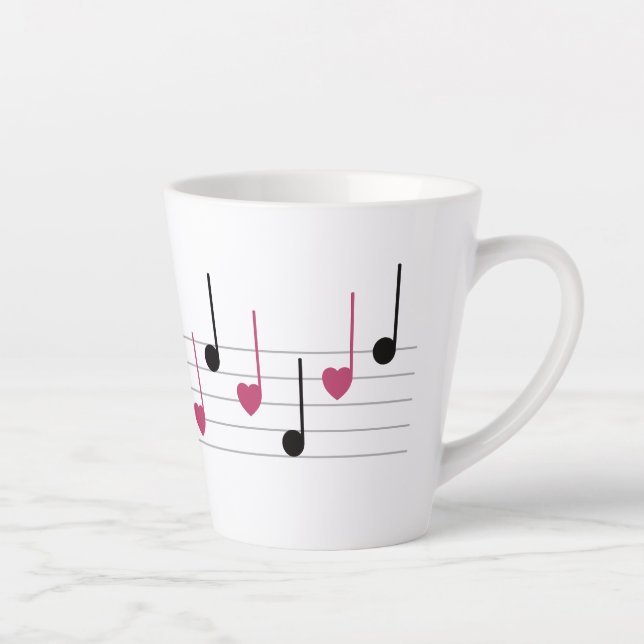 Caneca De Café Latte Melody of Love (Linear) (Direita)