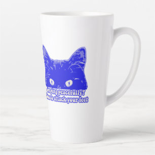 Caneca De Café Latte Meme engraçado de gato para donos e amantes de gat