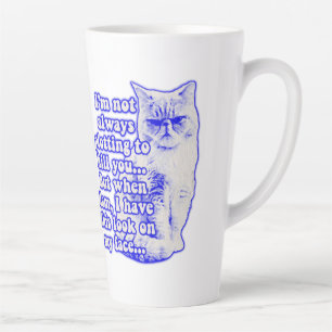 Caneca De Café Latte Memória de gato engraçada para donos de gatos e am