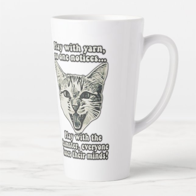 Caneca De Café Latte Memória de gato engraçada para gatos e amantes de  (Direita)