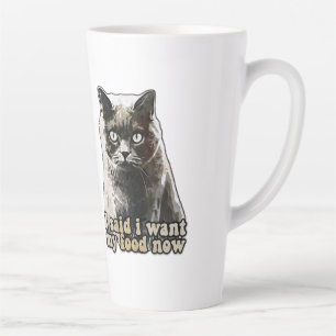 Caneca De Café Latte Memória de gato engraçado para amantes de gatos e