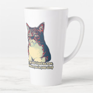 Caneca De Café Latte Memória de gato grumpy engraçada para donos de gat