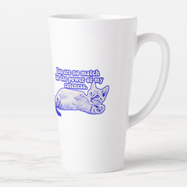 Caneca De Café Latte Memória de gato grumpy engraçada para gatinhos e a (Direita)