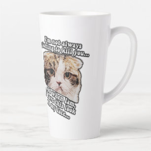 Caneca De Café Latte Memória de gato rabugento para donos de gatos e am